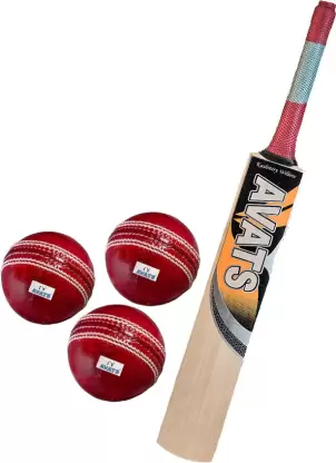 AVATS 1 Kashmiri Willow Bat & 3 Ball Cricket Kit  (Bat Size: 6 (Age Group 11 - 13 Years))